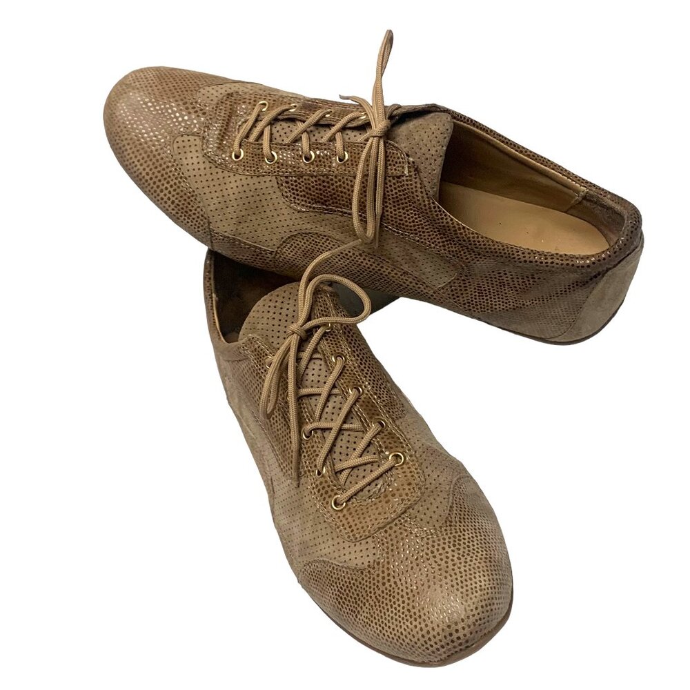 Vaneli Sport Taupe Leather‎ with Suede Fashion Sneakers